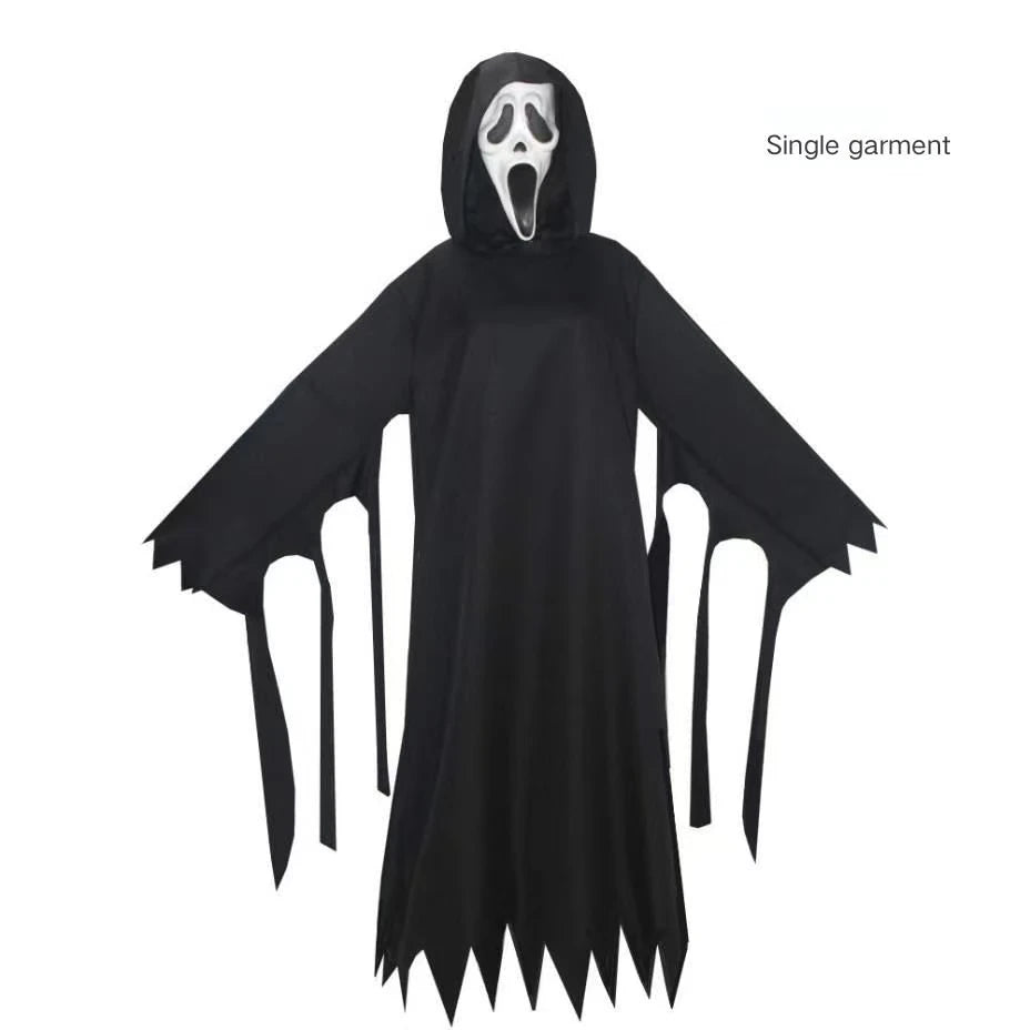 Ghost Scream Disfraz de Halloween de terror Mono de cosplay con máscara