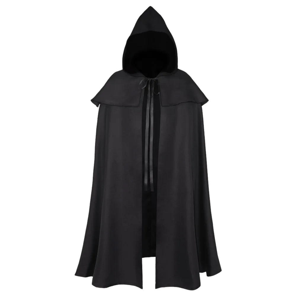 Hobbit medieval, capa de cosplay, disfraz abrigo con capucha para mujeres, abrigo de capa gótico vintage, trinchera larga, capa de mago de Halloween