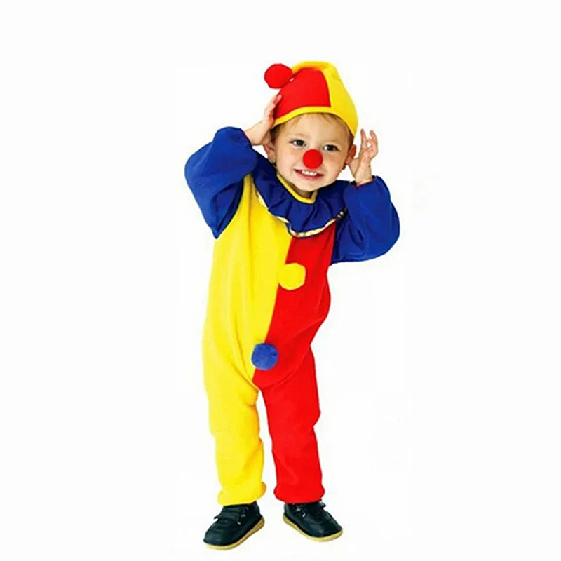 Sydanne Niños Carnaval Payaso Circo Cosplay Disfraces Halloween Niños Niños Niñas Bebé Cumpleaños Halloween Fiesta Mono Sombrero