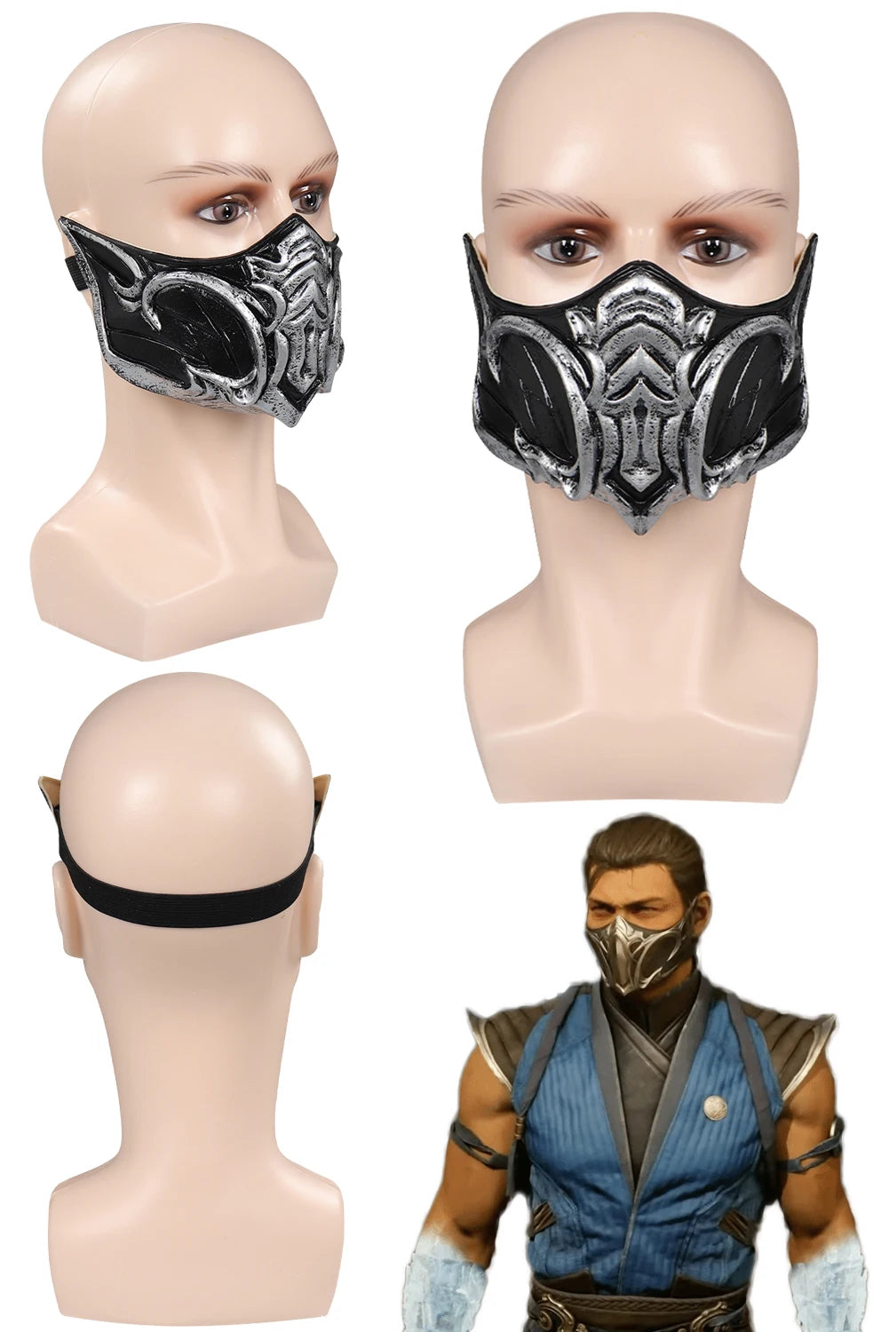 Sub Zero Cosplay Role Play Anime Game Mortal Kombat Costume Disguise Adult Men Cosplay Roleplay Fantasia Outfits Male Halloween