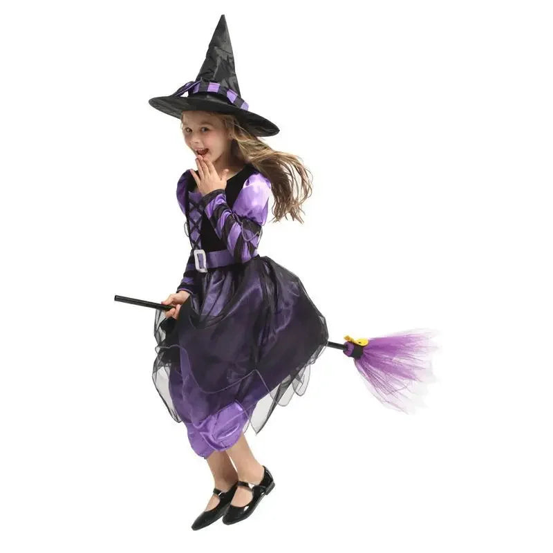 Disfraces de Halloween Vestido de bruja para niñas Niños Carnaval Vampirina Dress Up Cosplay Vampiro Calabaza Ropa de fiesta