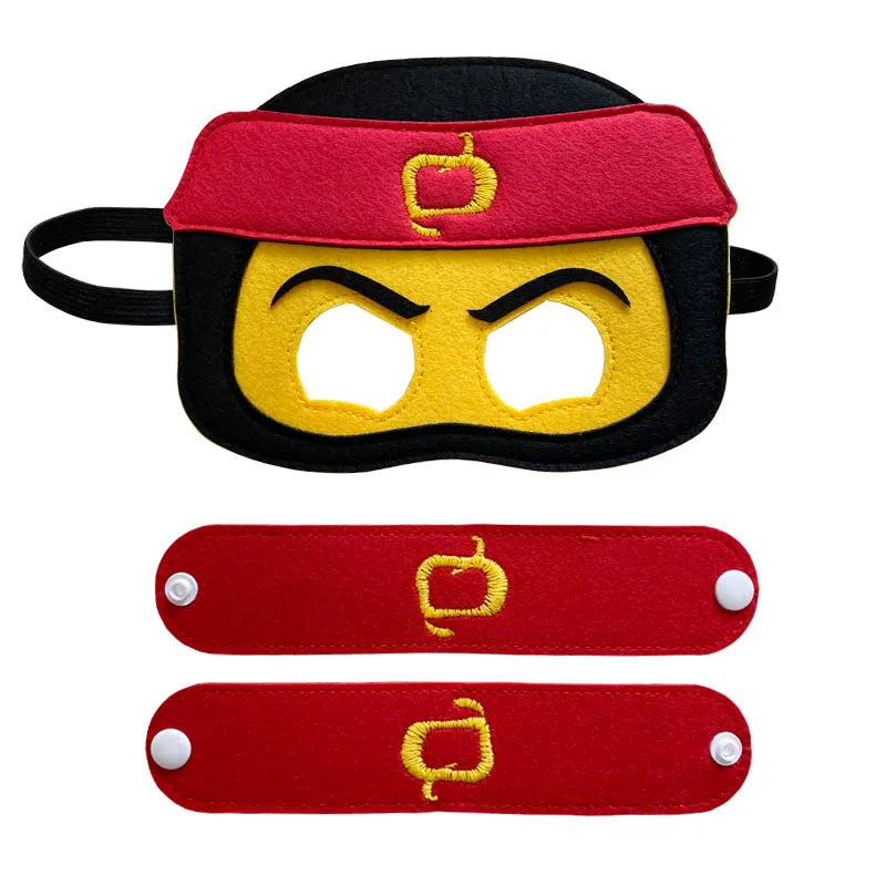 Disfraz de ninja, capas de superhéroe con máscaras, juego de simulación, fiesta de cumpleaños, favor, disfraz de Navidad inspirado