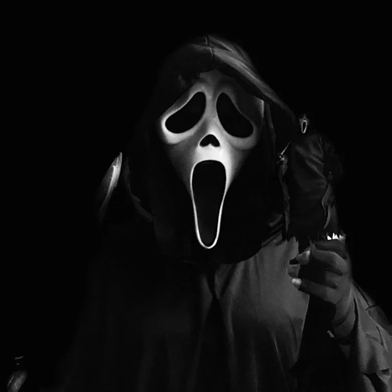 Máscaras de Halloween Película de grito Máscara de terror Halloween Asesino Cosplay Disfraz para adultos Accesorios Accesorios