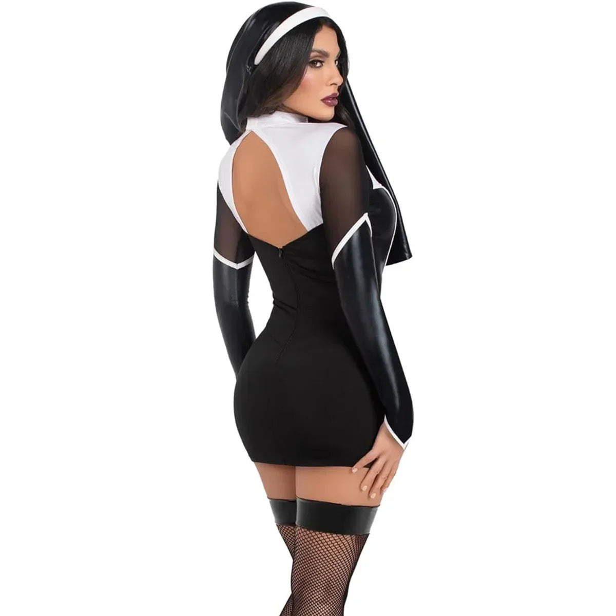 Disfraz Halloween Mujer Women Faux Leather Costume Cosplay