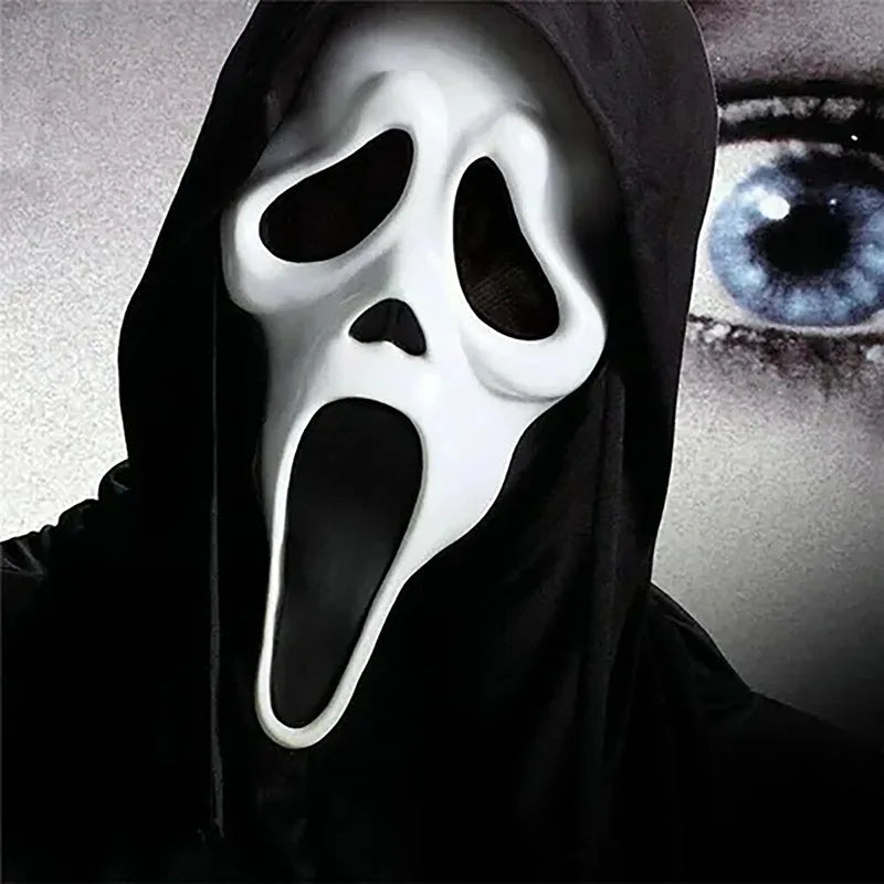 Máscaras de Halloween Película de grito Máscara de terror Halloween Asesino Cosplay Disfraz para adultos Accesorios Accesorios