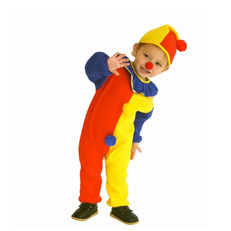 Sydanne Niños Carnaval Payaso Circo Cosplay Disfraces Halloween Niños Niños Niñas Bebé Cumpleaños Halloween Fiesta Mono Sombrero