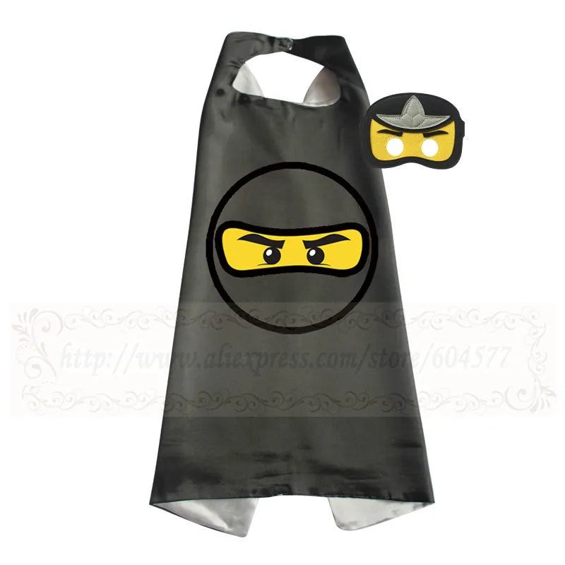 Disfraz de ninja, capas de superhéroe con máscaras, juego de simulación, fiesta de cumpleaños, favor, disfraz de Navidad inspirado