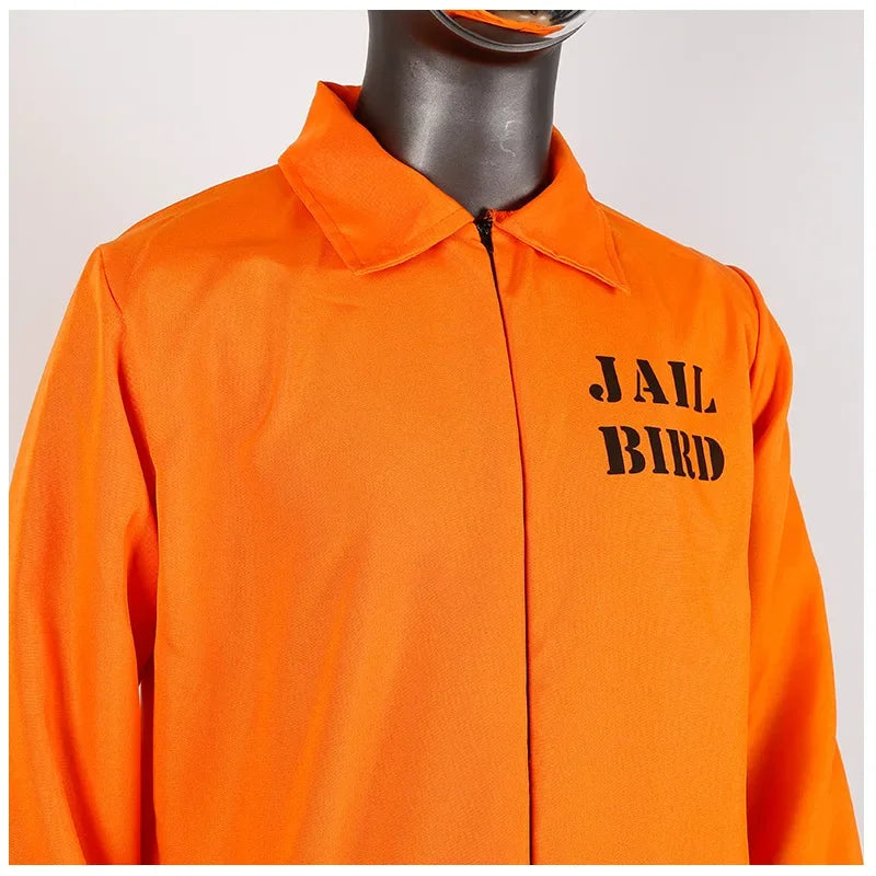 Disfraz de cosplay de prisionero, mono de prisión, Unisex
