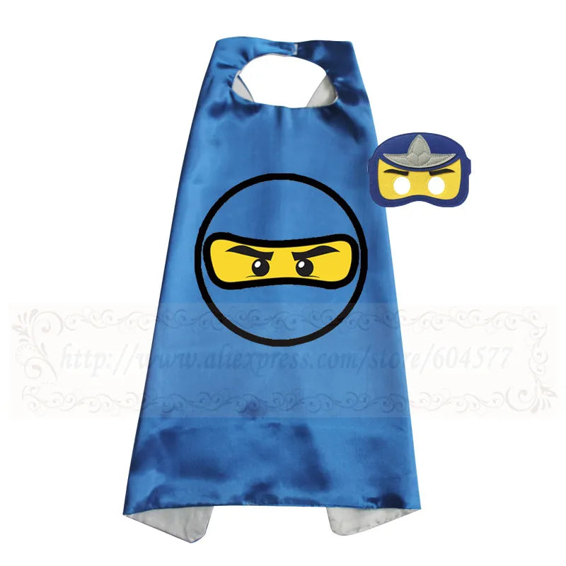 Disfraz de ninja, capas de superhéroe con máscaras, juego de simulación, fiesta de cumpleaños, favor, disfraz de Navidad inspirado