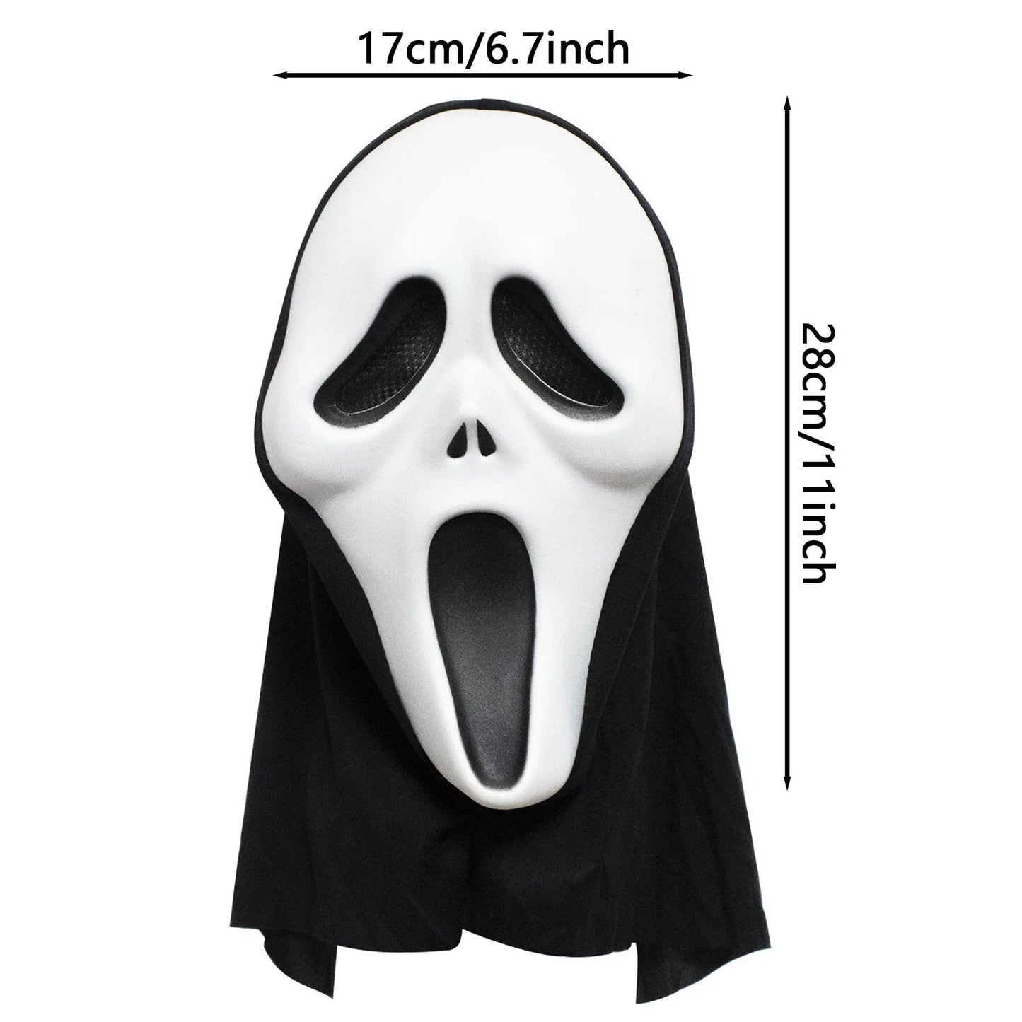 Halloween Scream Ghost Máscara Cosplay Fiesta Máscara Accesorios
