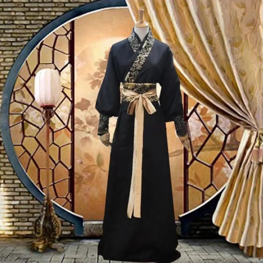 Antiguo traje de héroe masculino chino, ropa tradicional de espadachín, artes marciales vintage, vestido de cosplay de asesino, hombres y mujeres, Hanfu