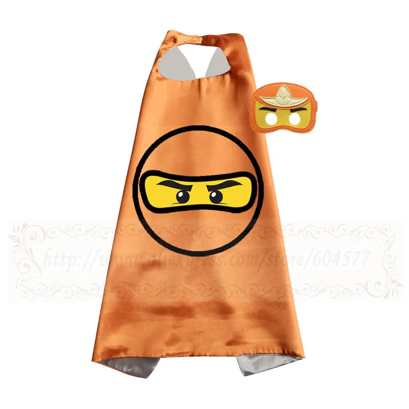 Disfraz de ninja, capas de superhéroe con máscaras, juego de simulación, fiesta de cumpleaños, favor, disfraz de Navidad inspirado