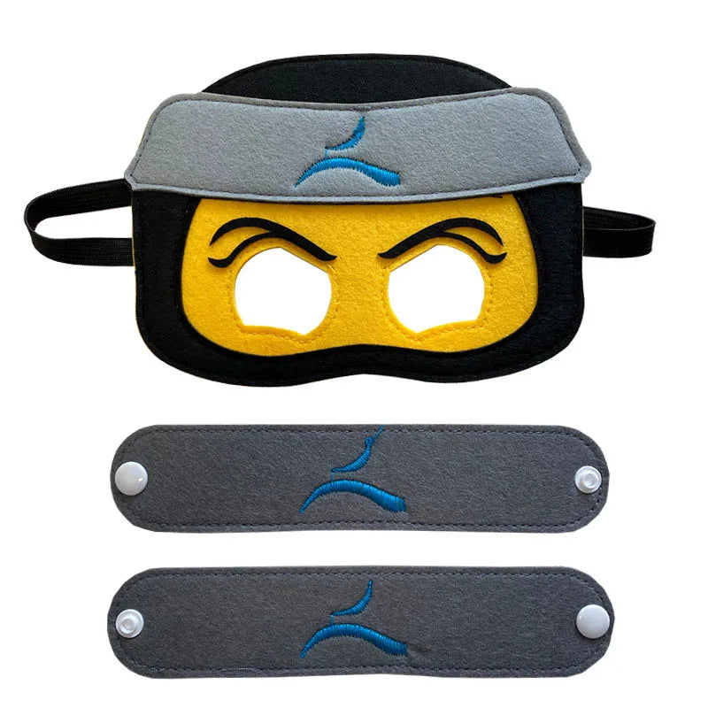 Disfraz de ninja, capas de superhéroe con máscaras, juego de simulación, fiesta de cumpleaños, favor, disfraz de Navidad inspirado