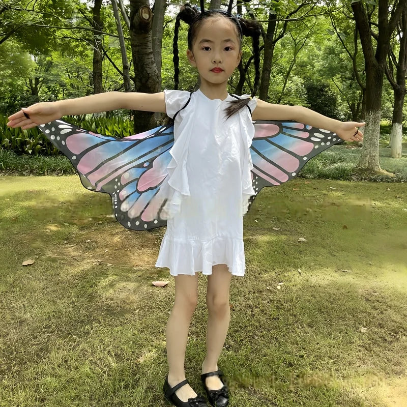 Disfraz de Halloween para niños Capas Niñas Alas de mariposa Chal de hada Capa de duendecillo Disfraz Disfraz Regalo Performance Stage Dress-up