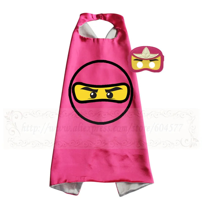 Disfraz de ninja, capas de superhéroe con máscaras, juego de simulación, fiesta de cumpleaños, favor, disfraz de Navidad inspirado