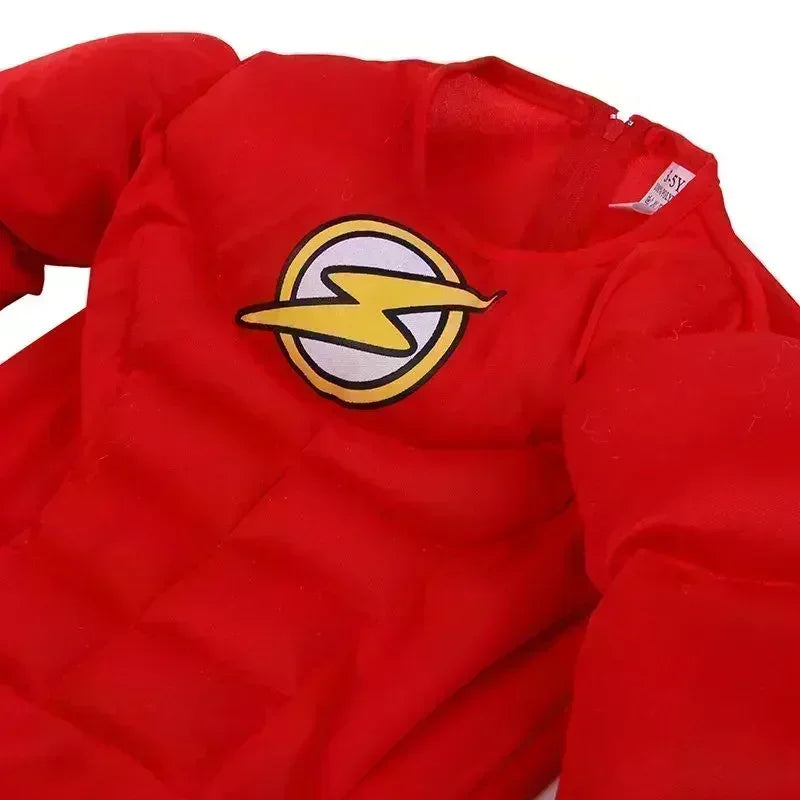 Fantasía Disfraces de Halloween Disfraces para niños Ropa de cosplay para niños Flash Muscle Niños CAMISA Cómic Superhéroe Disfraz