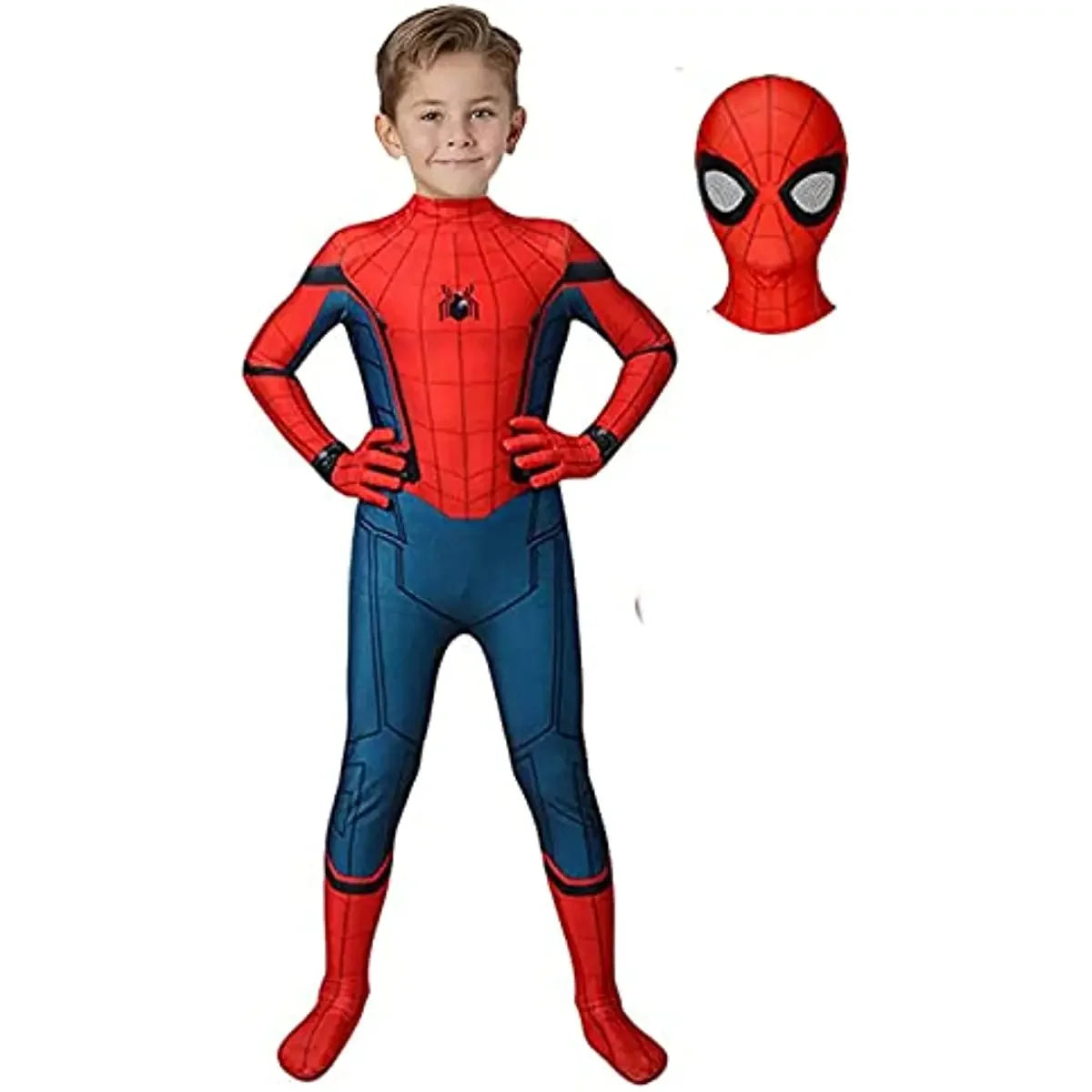 Disfraz de cosplay de Spider Man para niños, traje de Spiderman de regreso a casa, mono de superhéroe disfraz de fiesta de carnaval de Halloween