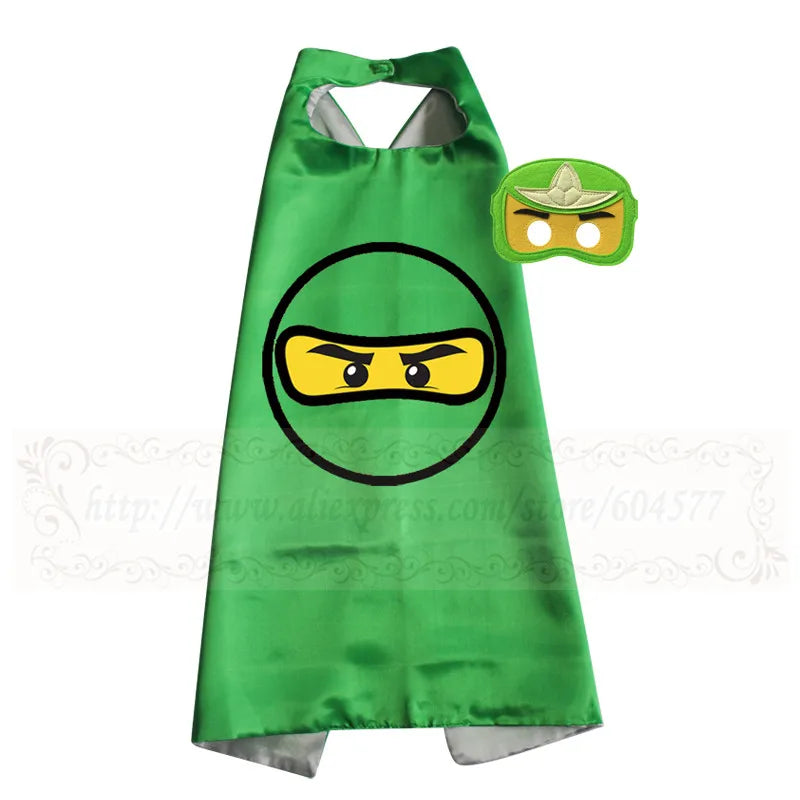 Disfraz de ninja, capas de superhéroe con máscaras, juego de simulación, fiesta de cumpleaños, favor, disfraz de Navidad inspirado