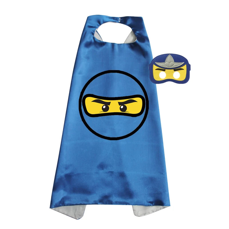 Disfraz de ninja, capas de superhéroe con máscaras, juego de simulación, fiesta de cumpleaños, favor, disfraz de Navidad inspirado