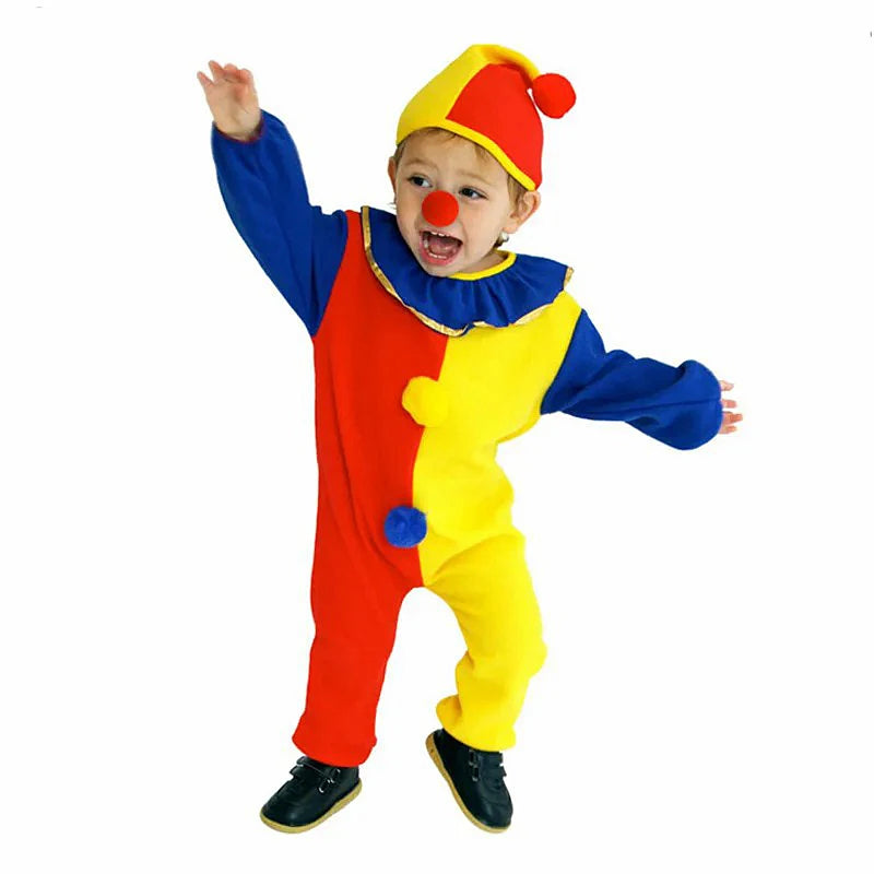 Sydanne Niños Carnaval Payaso Circo Cosplay Disfraces Halloween Niños Niños Niñas Bebé Cumpleaños Halloween Fiesta Mono Sombrero
