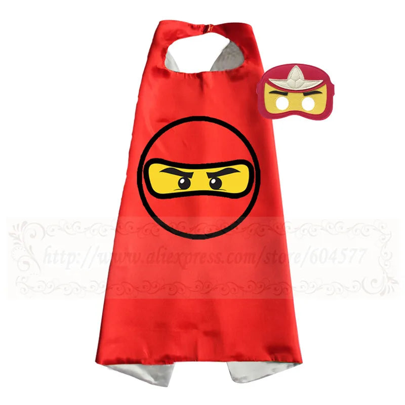 Disfraz de ninja, capas de superhéroe con máscaras, juego de simulación, fiesta de cumpleaños, favor, disfraz de Navidad inspirado