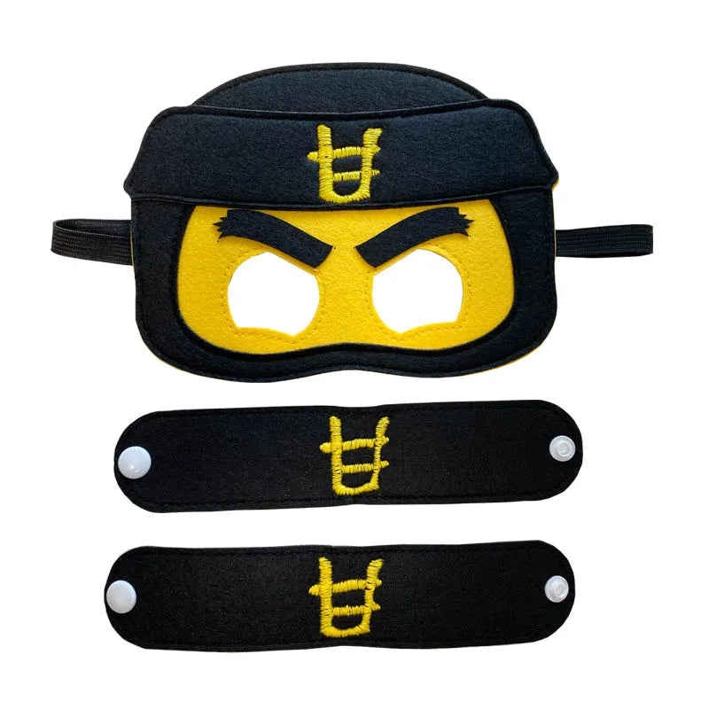 Disfraz de ninja, capas de superhéroe con máscaras, juego de simulación, fiesta de cumpleaños, favor, disfraz de Navidad inspirado