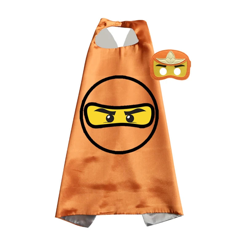 Disfraz de ninja, capas de superhéroe con máscaras, juego de simulación, fiesta de cumpleaños, favor, disfraz de Navidad inspirado