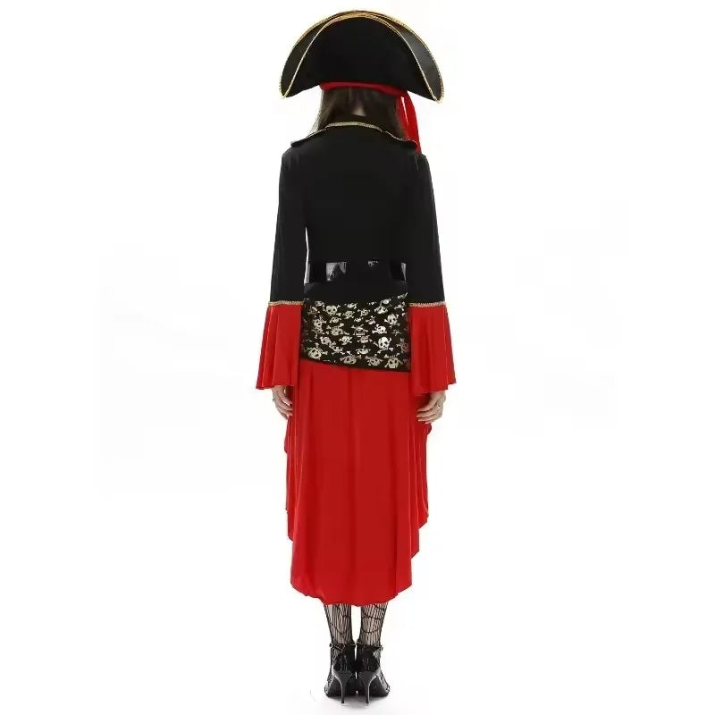 Disfraz de Capitán de Piratas del Caribe femenino de Purim Cosplay de Halloween