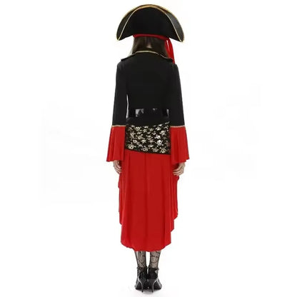 Disfraz de Capitán de Piratas del Caribe femenino de Purim Cosplay de Halloween