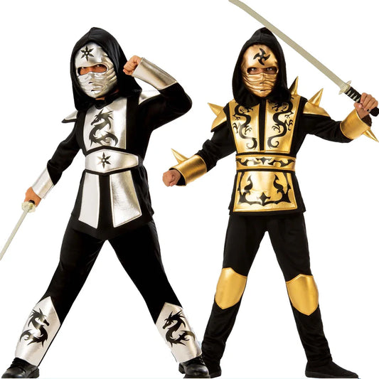 Disfraz para niños, cosplay de ninja, niños y niñas, disfraz de fiesta, regalo de Halloween para niños