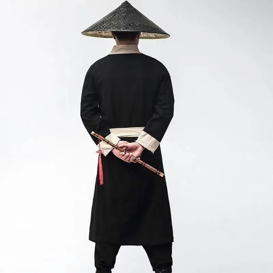 Antiguo traje de héroe masculino chino, ropa tradicional de espadachín, artes marciales vintage, vestido de cosplay de asesino, hombres y mujeres, Hanfu