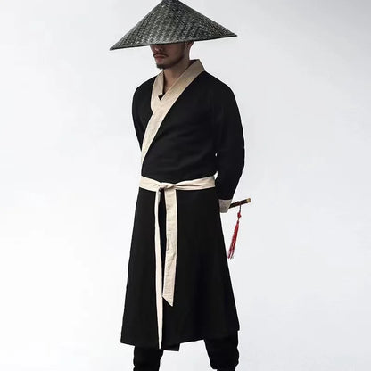 Antiguo traje de héroe masculino chino, ropa tradicional de espadachín, artes marciales vintage, vestido de cosplay de asesino, hombres y mujeres, Hanfu