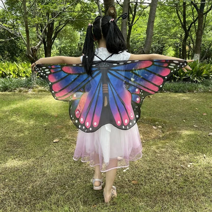 Disfraz de Halloween para niños Capas Niñas Alas de mariposa Chal de hada Capa de duendecillo Disfraz Disfraz Regalo Performance Stage Dress-up