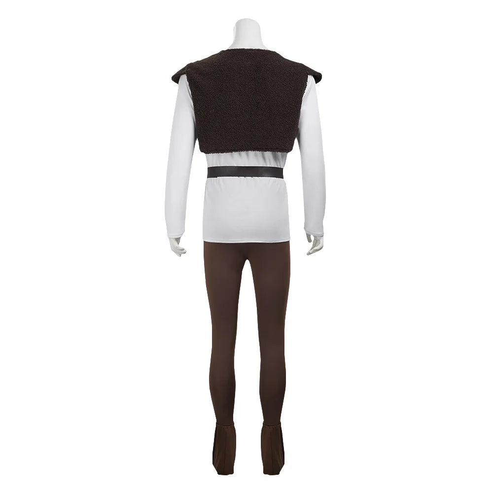 Disfraz de Shrek para hombre, camisa, chaleco, pantalones, conjunto completo, traje de Halloween