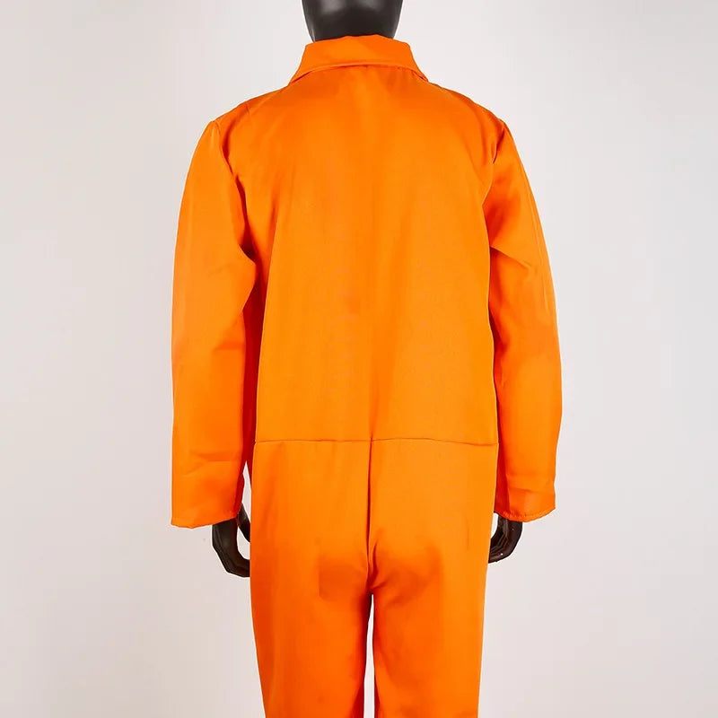 Disfraz de cosplay de prisionero, mono de prisión, Unisex
