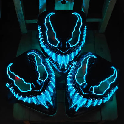 Máscara de Halloween Horror Veneno LED Máscara luminosa Cosplay