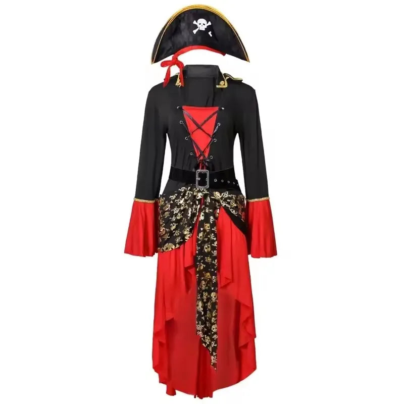 Disfraz de Capitán de Piratas del Caribe femenino de Purim Cosplay de Halloween