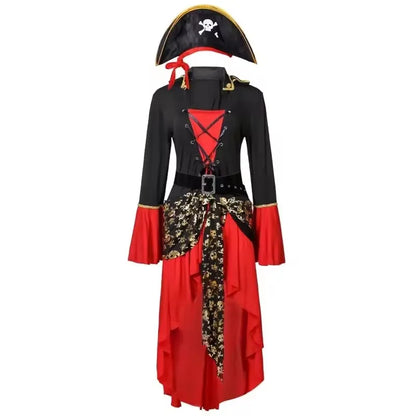 Disfraz de Capitán de Piratas del Caribe femenino de Purim Cosplay de Halloween