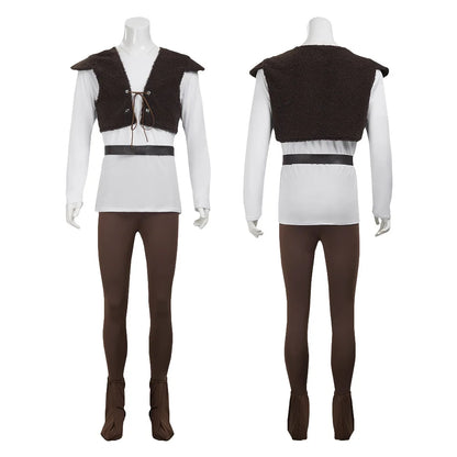Disfraz de Shrek para hombre, camisa, chaleco, pantalones, conjunto completo, traje de Halloween