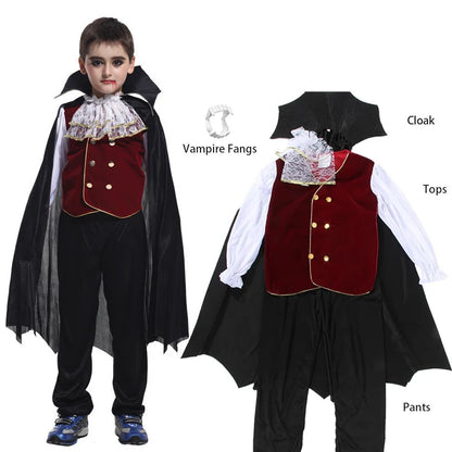 Disfraces de fantasía de Halloween para niños, novia fantasma gótica, vampiro rojo y cosplay del día de los muertos, niñas y niños