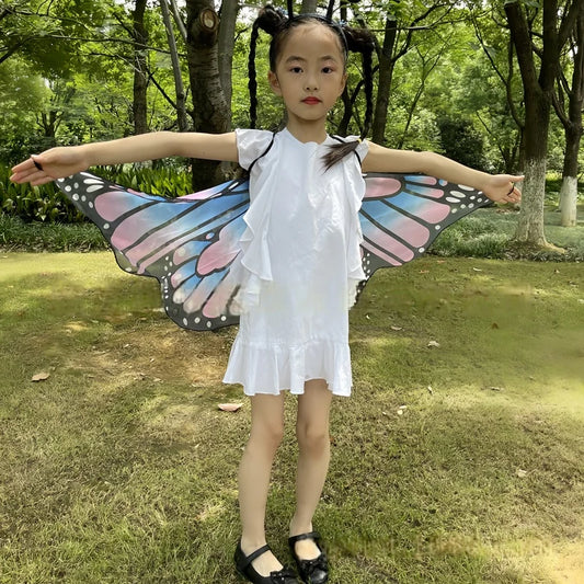 Disfraz de Halloween para niños Capas Niñas Alas de mariposa Chal de hada Capa de duendecillo Disfraz Disfraz Regalo Performance Stage Dress-up