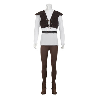 Disfraz de Shrek para hombre, camisa, chaleco, pantalones, conjunto completo, traje de Halloween