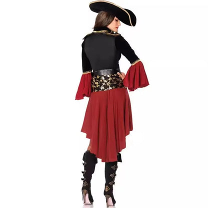 Disfraz de Capitán de Piratas del Caribe femenino de Purim Cosplay de Halloween