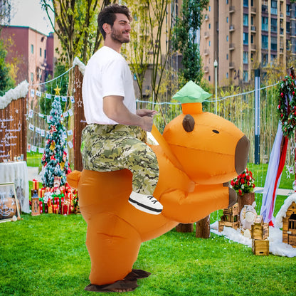 Disfraz de capibara inflable para mujeres y hombres Cosplay Fiesta Paseo en Animal Inflable