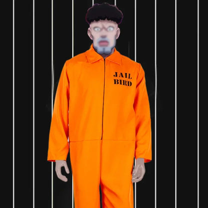 Disfraz de cosplay de prisionero, mono de prisión, Unisex