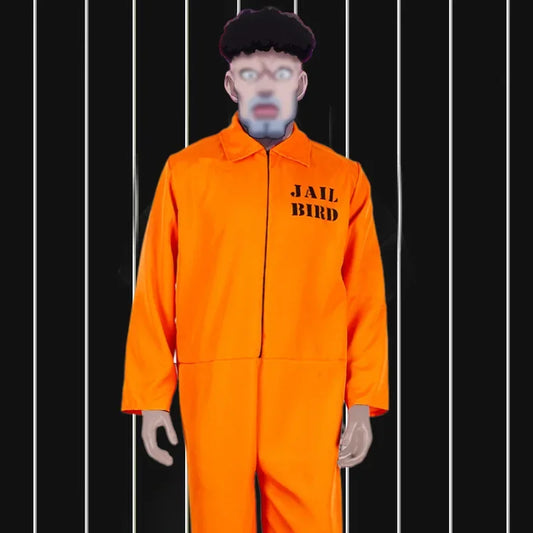 Disfraz de cosplay de prisionero, mono de prisión, Unisex