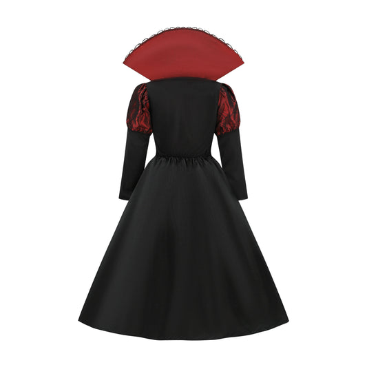 Disfraces de fantasía de Halloween para niños, novia fantasma gótica, vampiro rojo y cosplay del día de los muertos, niñas y niños