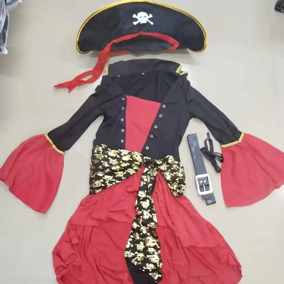 Disfraz de Capitán de Piratas del Caribe femenino de Purim Cosplay de Halloween