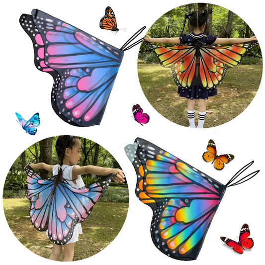 Disfraz de Halloween para niños Capas Niñas Alas de mariposa Chal de hada Capa de duendecillo Disfraz Disfraz Regalo Performance Stage Dress-up